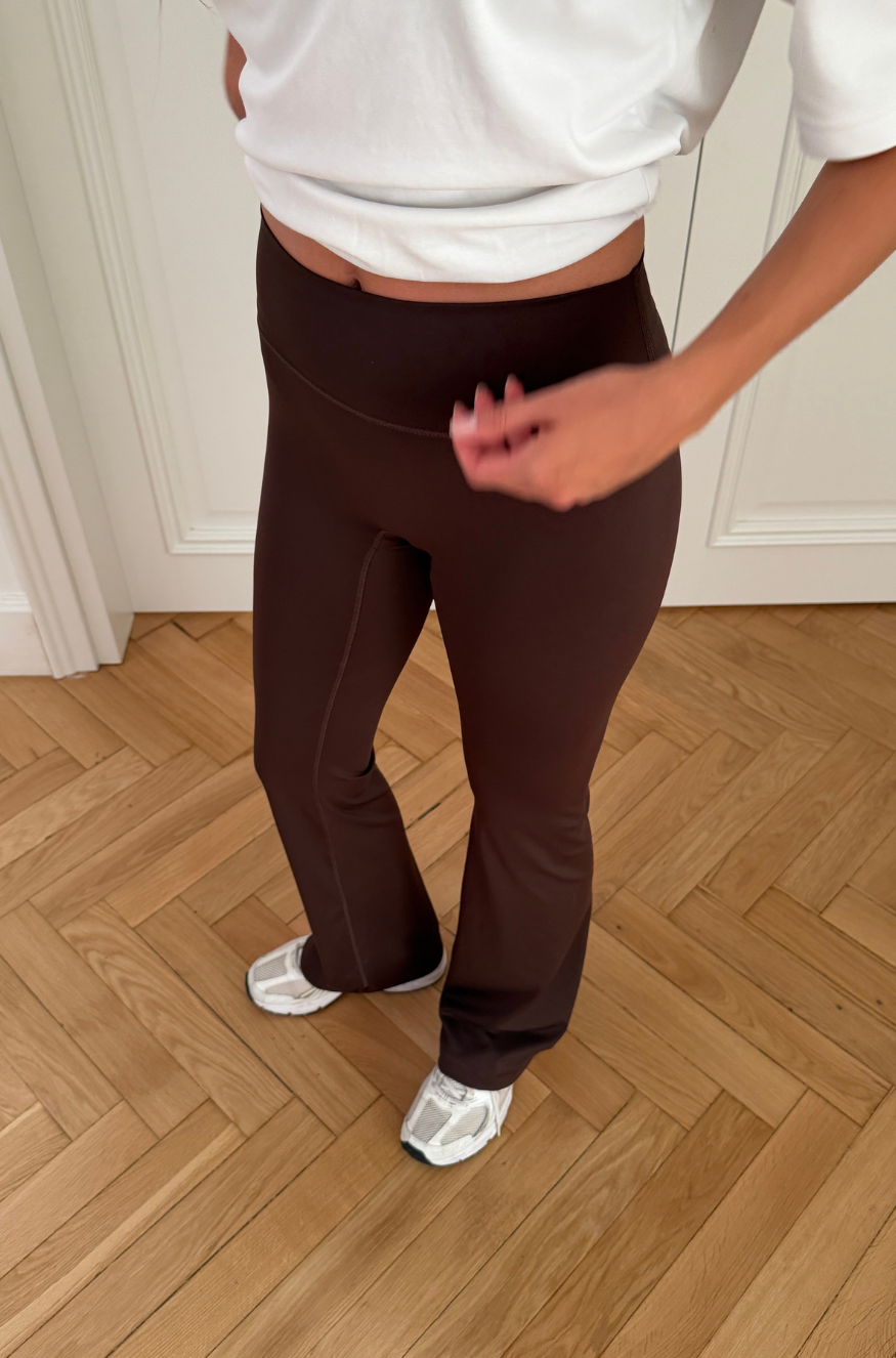 Legginsy sportowe Nova flare brązowy