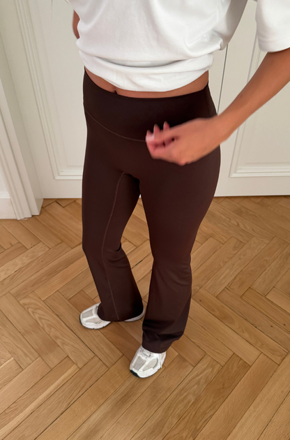 Legginsy sportowe Nova flare brązowy