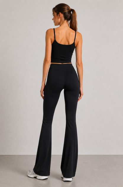 Legginsy sportowe Nova flare czarny