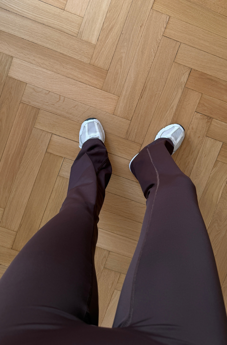 Legginsy sportowe Nova flare brązowy